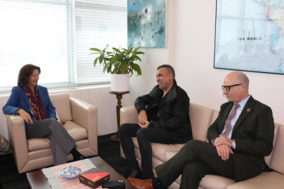 HALUK LEVENT GAZZE İÇİN SÖZÜNÜ TUTTU BM KÜRSÜSÜNDE AYAKTA ALKIŞLANDI