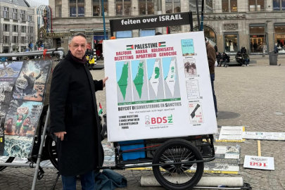 Amsterdam Dam Meydanı’ndan Gazze İçin Güçlü Mesaj