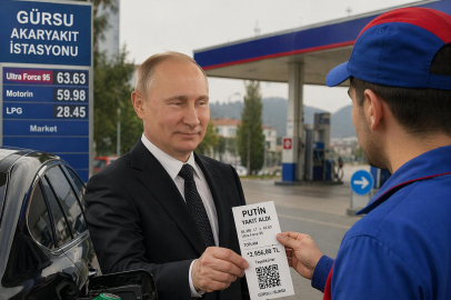 'Putin' Bursa'da yakıt aldı!