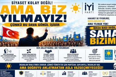İYİ Parti Yıldırım İlçe Başkanı İsmail Seyis’ten Net Mesaj: “Masa Başında Değil, Sahanın İçindeyiz! Hakaret de İşitiriz, Kapı da Gösterilir Ama Geri Adım Atmayız” “Siyaset Kolay Değil, Ama Biz Yılmayız”
